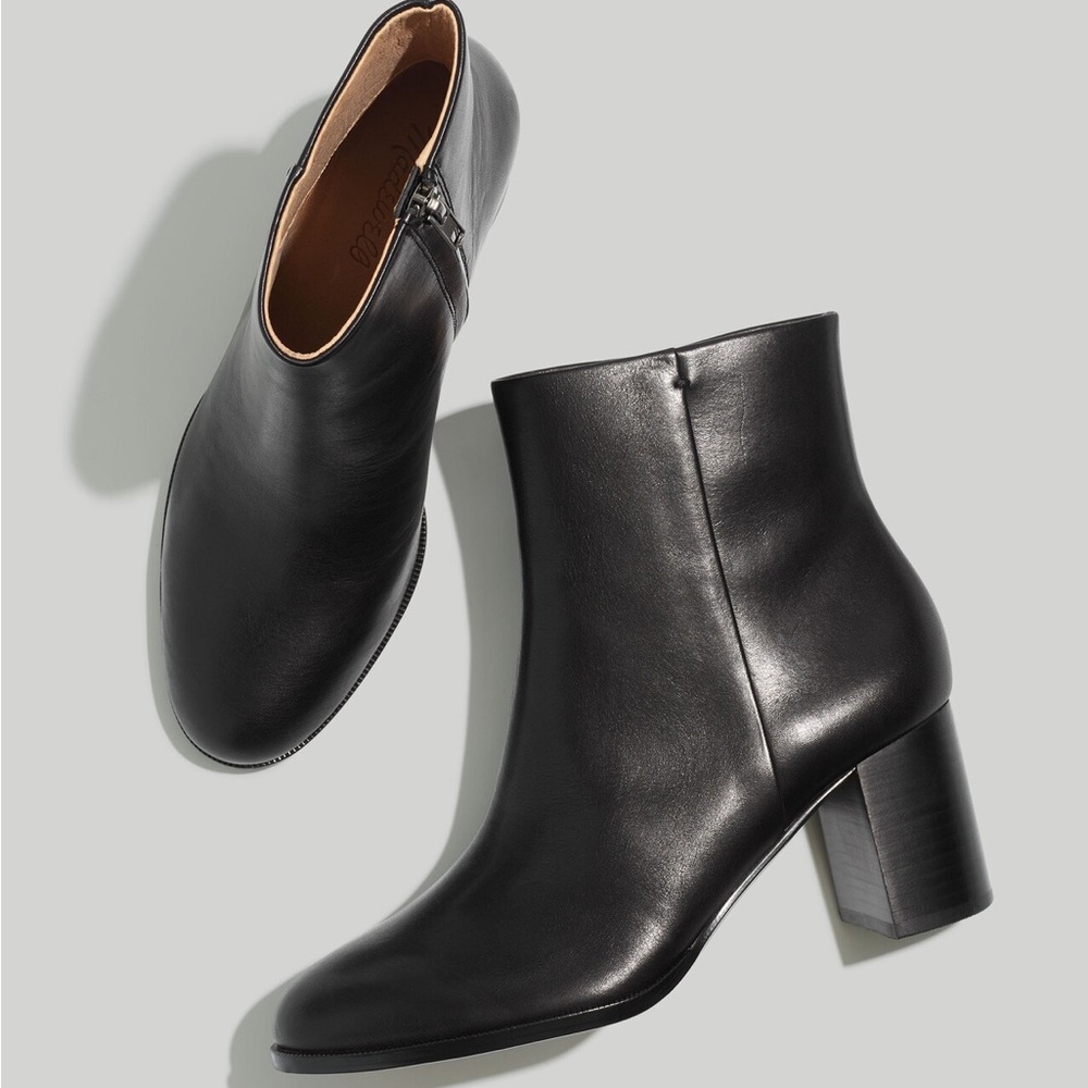 Madewell Mira Side-Team Ankle Boot in Black Leather